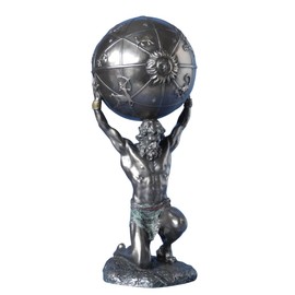 Parastone Decorative Figurine Titanium Atlas with Heavenly Sphere Bronzed Decorative Item Bronze Effect Height: 29 cm