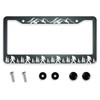 Smooffly Funny Sasquatch Matte Black License Plate Frame, Heavy Duty