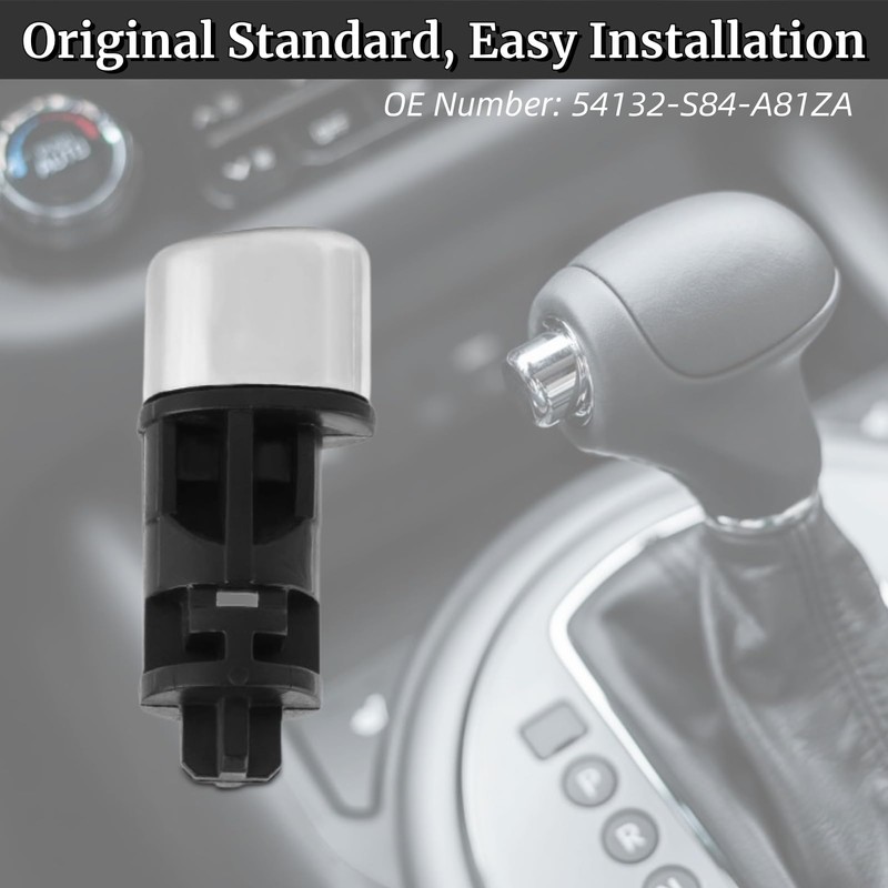 Aramox Shifter Knob Button, Gear Shift Knob Button Replacement, 54132-S84-A81ZA