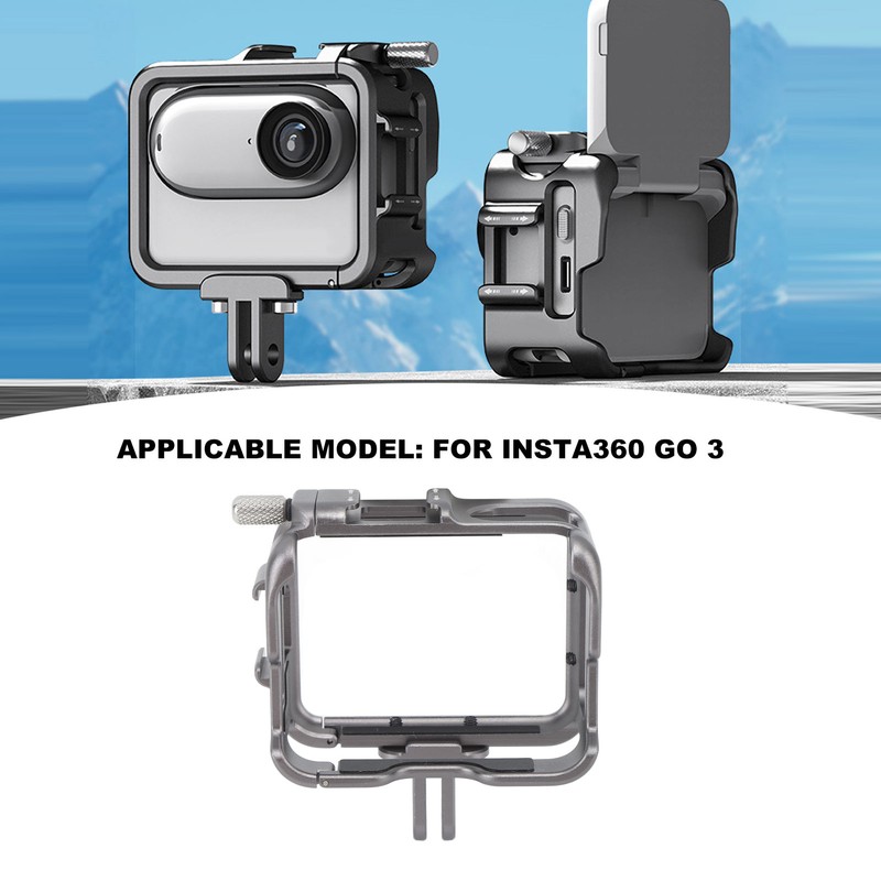 Camera Full Cage for Insta360 GO 3 Aluminum Alloy Action