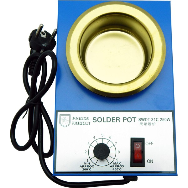 Prince August Soldering Pot for Low Smelz Point Metal for Hobby Casting