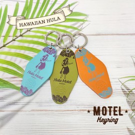 Standard Factory mkr-015 Motel Hotel Key Chain Genuine Leather Key Ring for Men and Women, green