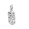 Small Nugget Charm Pendant .925 Sterling Silver