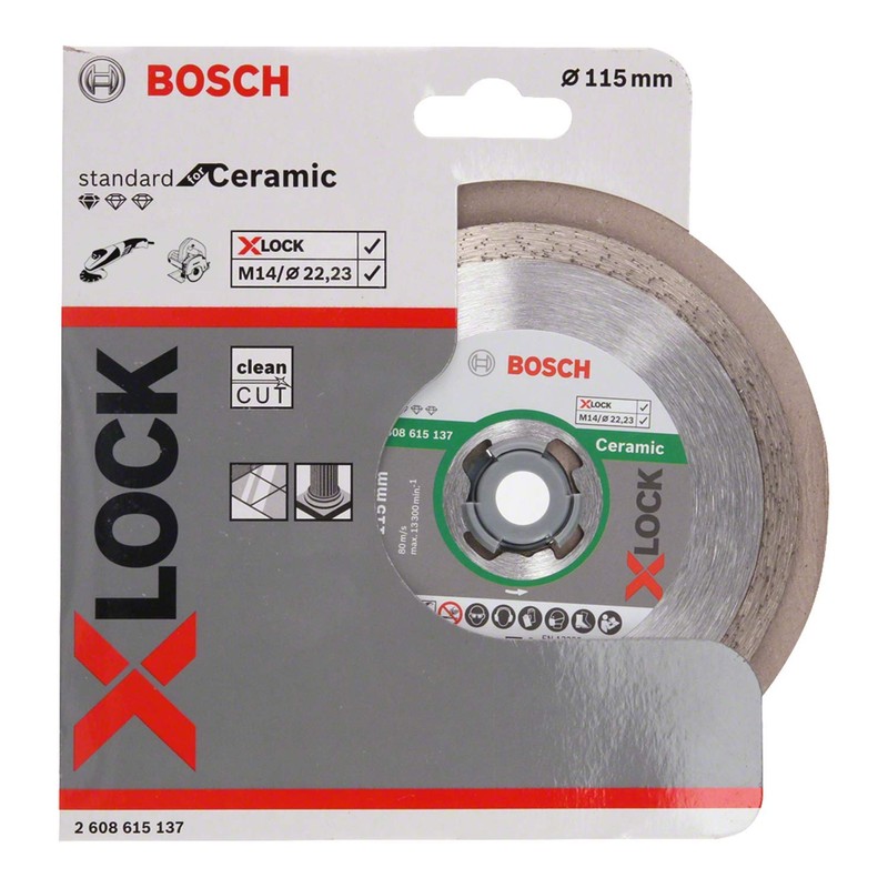 Bosch Professional 2608615137 Diamond Cutting Disc Standard (for Ceramic, X-LOCK,
