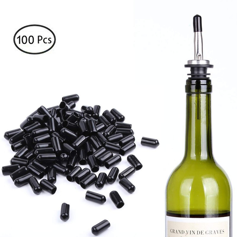 LEGERM 100 Pcs Pourers Dust Covers Olive Oil Liquor Bottle