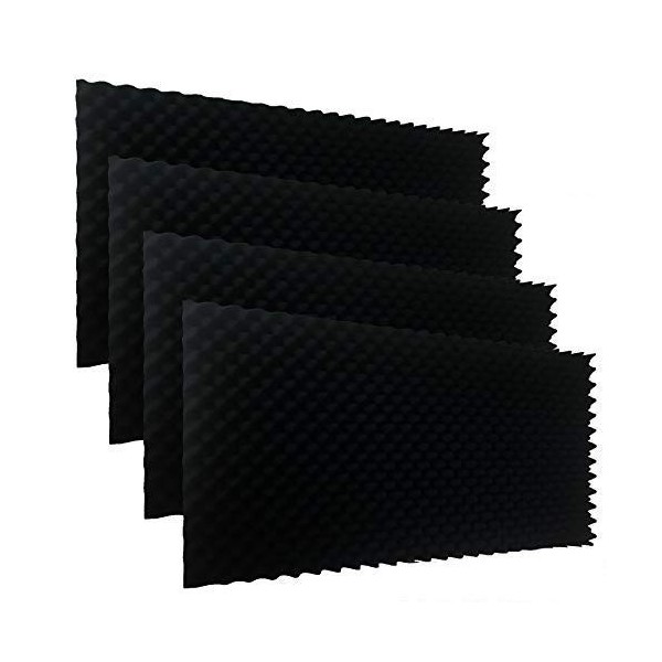 HPKL9999 4PACK 48 "X 24 "X 2" Black Acoustic Panels