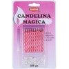 Candelina Magica Rosa 10 pezzi