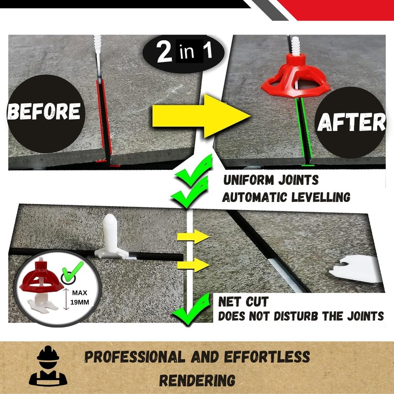 Tile Levelling System spacers 4 mm 250 Clips 3 –