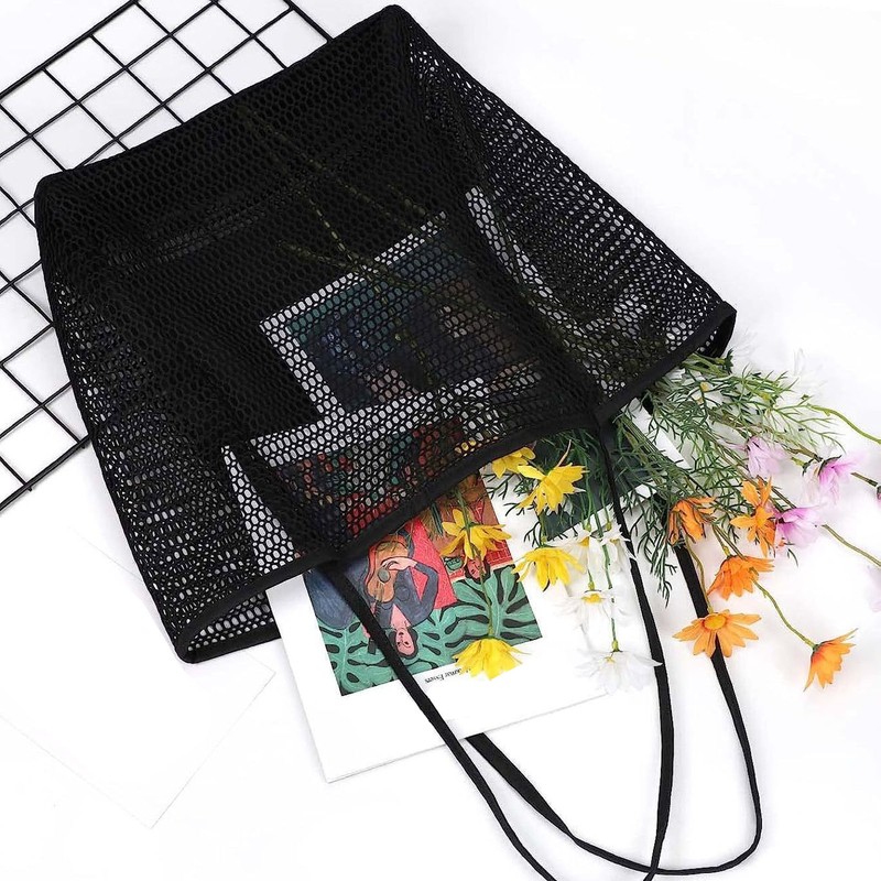 Mesh Beach Handbag Large Capacity Quick Dry Multifunctional Breathable Shopping