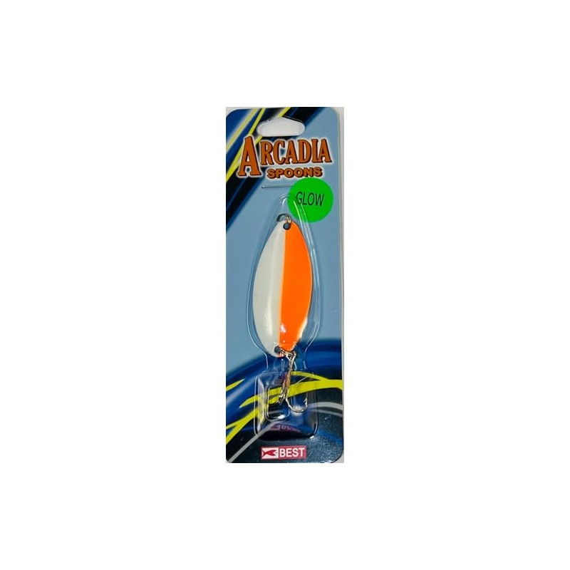 K&E STOPPER LURES River Spoon 1/4 OZ / 1 Pack/Glow/Orange