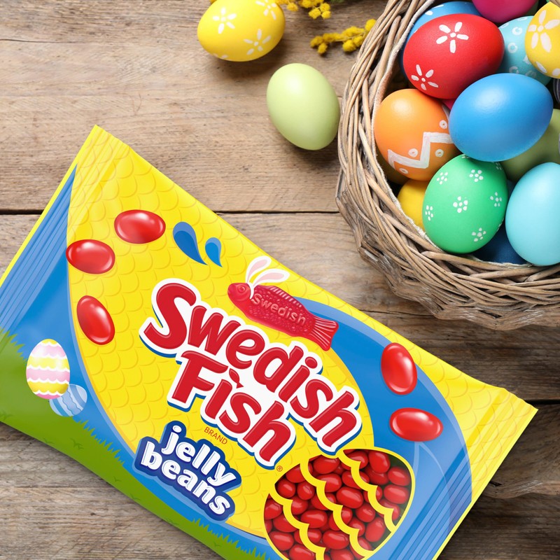 SWEDISH FISH Jelly Beans Easter Candy, 10 oz