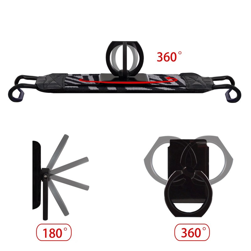 TFY Security Hand Strap with 360 Rotation Metal Ring Finger-Grip