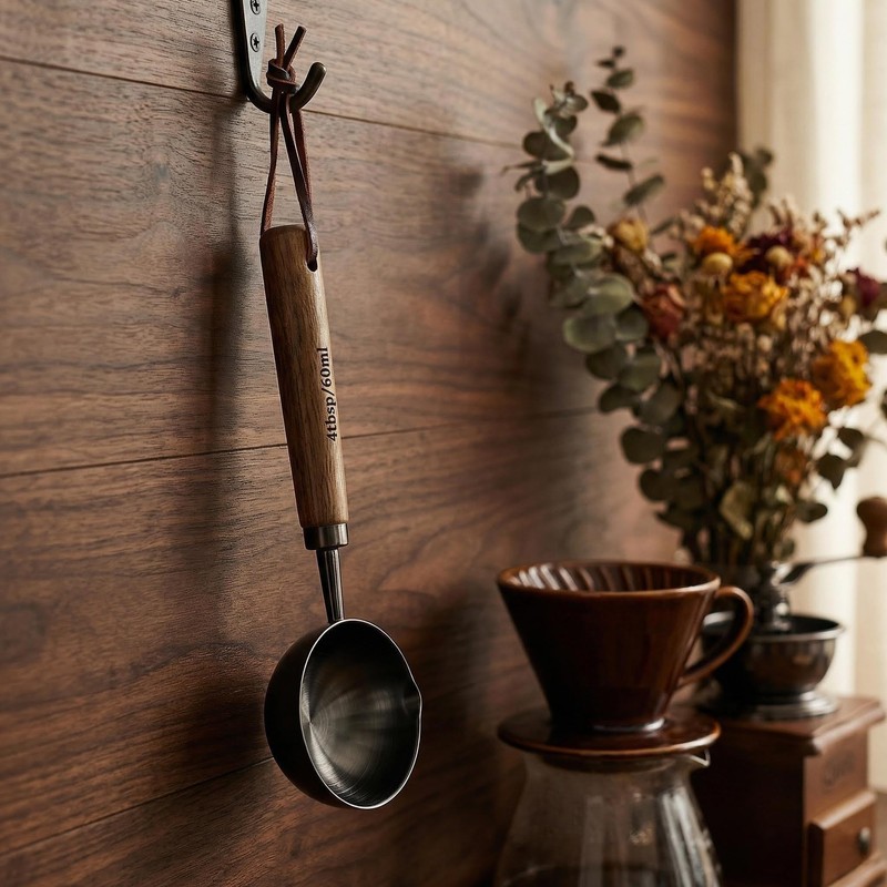 Vintage Coffee Scoop, 304 Stainless Steel Coffee Measuring Spoon, 4