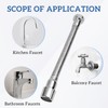 VZXZXE Tap Extension 20 cm, 360° Swivel Function, Explosion-proof and