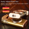 Torch Lighter, Exquisite Relief Dual Flame - Windproof Adjustable Jet