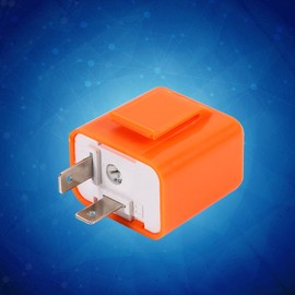 Relé Intermitente de 2 Pines, Velocidad del relé Intermitente Ajustable para Indicador de Señal de LED en Motocicletas Relé Intermitente Ajustable de Velocidad (ORANGE)