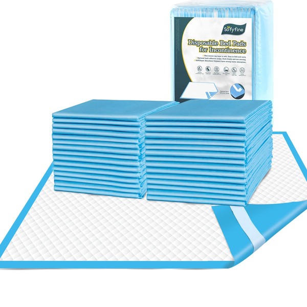 SOFYFINE Bed Pads Disposable 30" x 36" [100 Count] Adult