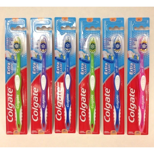 Colgate 6 Colgate Toothbrush Extra Clean Full 