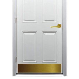 KOSHKA Door Kick Plate Peel and Stick (8"x 34", Brushed Brass Finish)