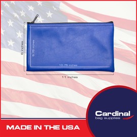 Cardinal Bag Supplies Bolsa de vinilo con cierre, bolsa reutilizable, bolsa de viaje, pequeña compacta, portafolios a cuadros, 11 x 6 pulgadas (azul real)