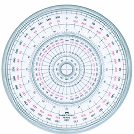 Faber Castell FE 7012 Full Circle Protractor, 4.7 inches (12 cm)