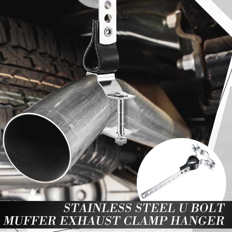 Geetery 4 Pcs Exhaust Hangers Muffler Hanger Swivel Tail Pipe