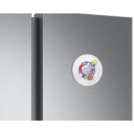 Unbranded Christmas Elephant Gift Animal | 4'' X 4'' Round Decorative Magnet