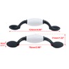 Risbay 8PCS Cabinet Pull Handle Black and White Ceramics and