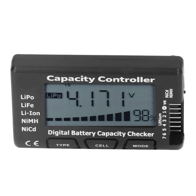 Digital Battery Capacity Checker Voltage Tester Capacity Percentage Meter for