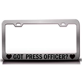 Custom Brother - GOT Press Officer ? Metal Car SUV Truck License Plate Frame Ch h34