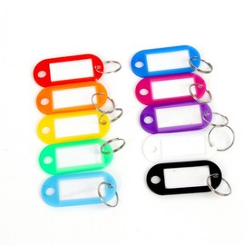 Vibrant Color Name Tag Keyring 20ea