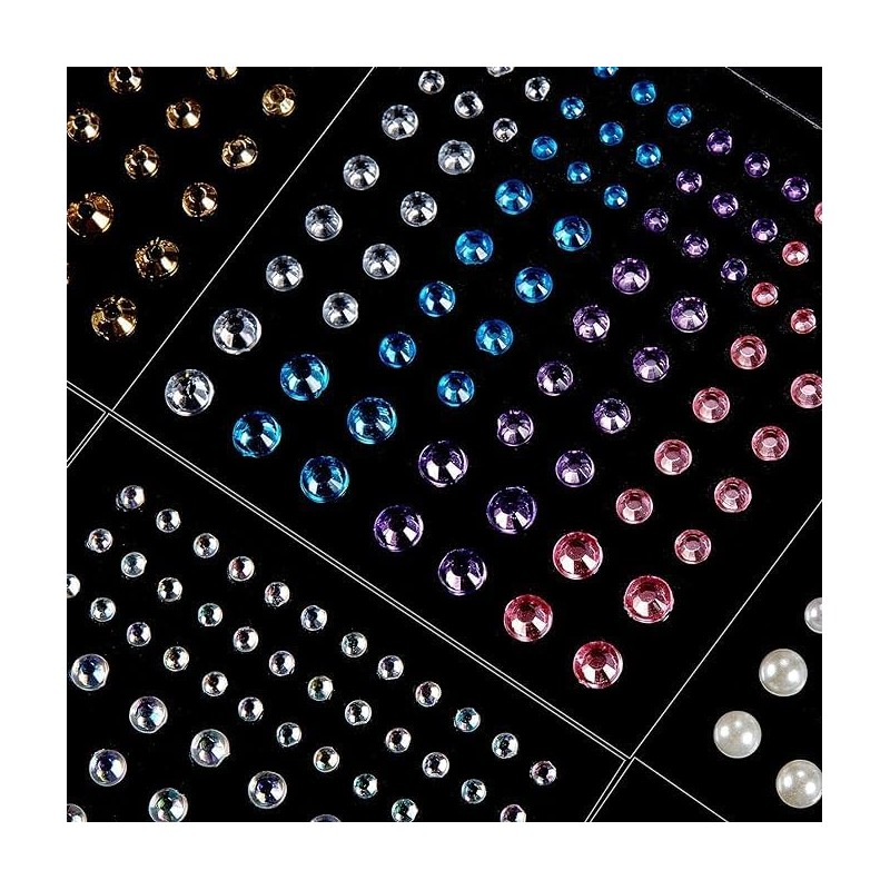 Self Adhesive Rhinestone Stickers Face Gems Stick on for Face
