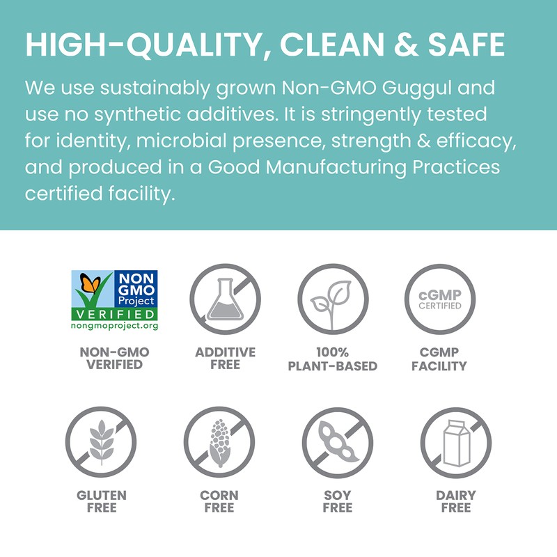 Himalaya Guggul, Cholesterol Supplement for Healthy LDL, HDL, and Triglyceride