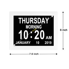 TMCC Dementia Clock Digital Day Calendar Clock -Extra Large Date Day Time Dementia Clocks with 8 Alarms, Perfect for Elderly Senior Impaired Vision Memory Loss