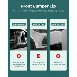 SCITOO Plastic Front Lip Spoiler Fits for 2016-2020 for Honda for Civic Matte Black Front Bumper Lip