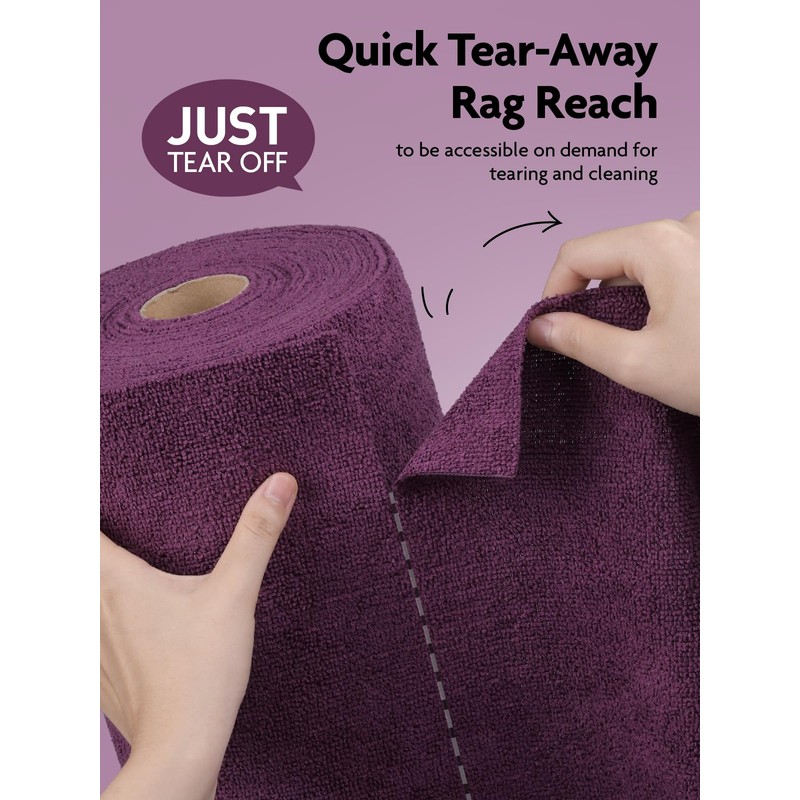 Fantasticlean Microfiber Cleaning Cloth Roll -75 Pack, Tear Away Microfiber