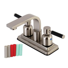 Kingston Brass KB8468DKL Kaiser 4" Centerset Bathroom Faucet, Brushed Nickel