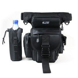 Hebetag Oxford Fishing Drop Leg Bag for Men Women Multi-Purpose Travel Outdoor Crossbody Shoulder Sling Bag Pouch Storage, Black