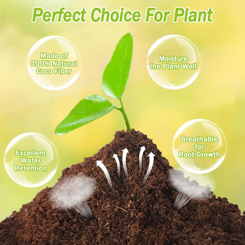 Legigo 100 Pcs 50mm Organic Coco Coir Pellets for Plants-