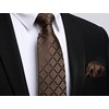 Enlision Men's Ties and Pocket Square Tie Clip Set Paisley