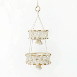 Cotton Rope Hanging Fruit Basket: Macrame Fruit Basket Hanging, Hanging Fruit Baskets for Kitchen - The Ultimate Fruit Hanging Baskets for Kitchen and Hanging Produce Basket Solution