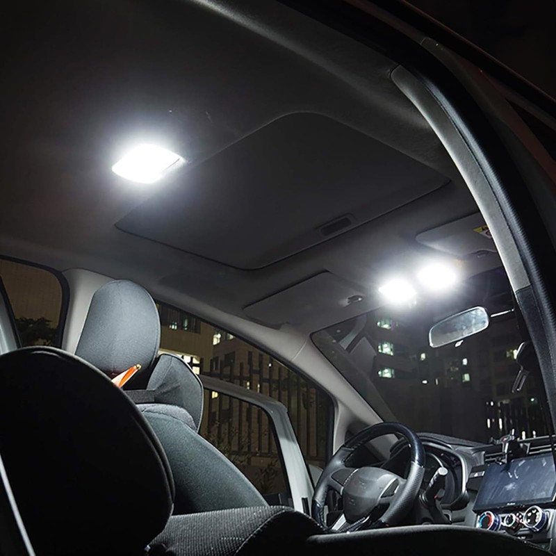 21Pcs Car Interior Lights: Super Bright Bulbs 6000K White LED