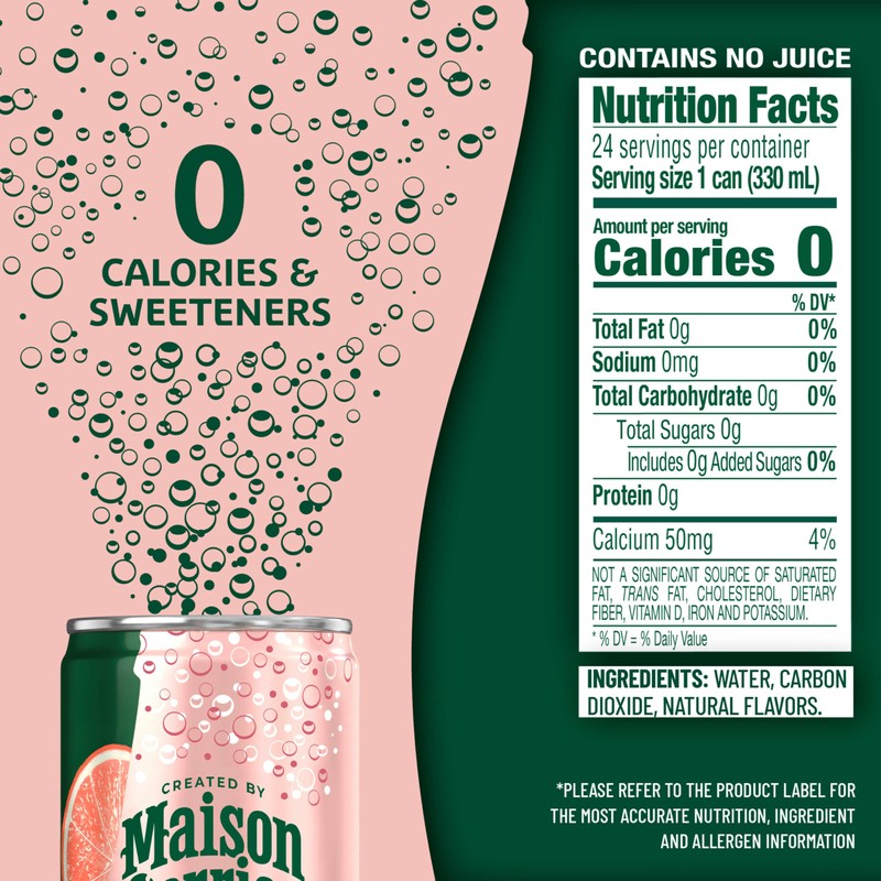 Maison Perrier Forever Grapefruit Flavored Sparkling Water, 11.15 Fl Oz