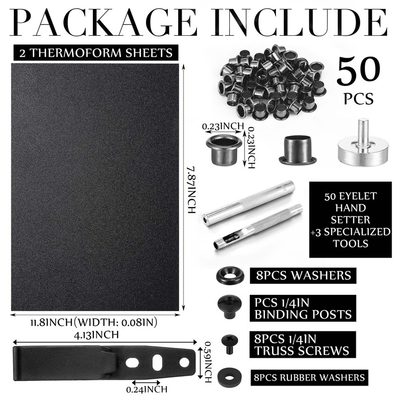 Lanties 91 Pcs DIY Holster Kit Include Eyelet Hand Setter