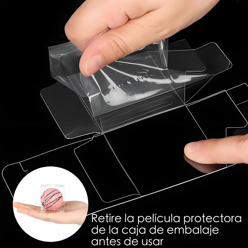 100 piezas Caja de regalo transparente con 2 rollos de