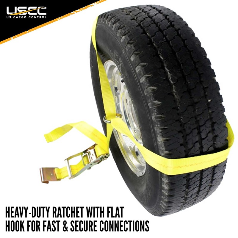 US Cargo Control Side Mount Wheel Net with Ratchet and