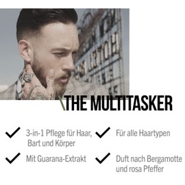 Seb Man The Multitasker - 3in1 - Hair, Beard & Body Wash