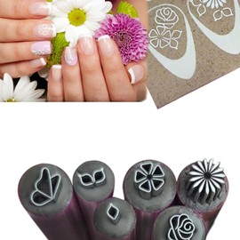 6PCS Nail Art Stamp Pen Set, Nail Art Flower Stamp Pen, Nail Graffiti Nail Art Dotting Tools, Nail Art Pen Nail Stamping Plate Nail Art Stamper Kit, Nail Stamp Pen DIY Nail Art Tools for Girls Women