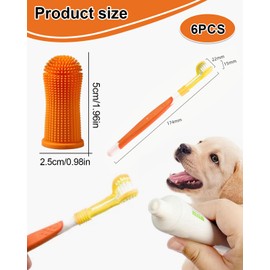 TPZORJX Hunde Zahnbürsten Set,3 Stück Dreifach Köpfe Hundezahnbürsten 3 Stück Finger Zahnbürste,Mehrwinkel Zahnreinigungsset aus Silikon für Hunde,Welpen,Katzen & Kleine Haustiere Zahnpflege