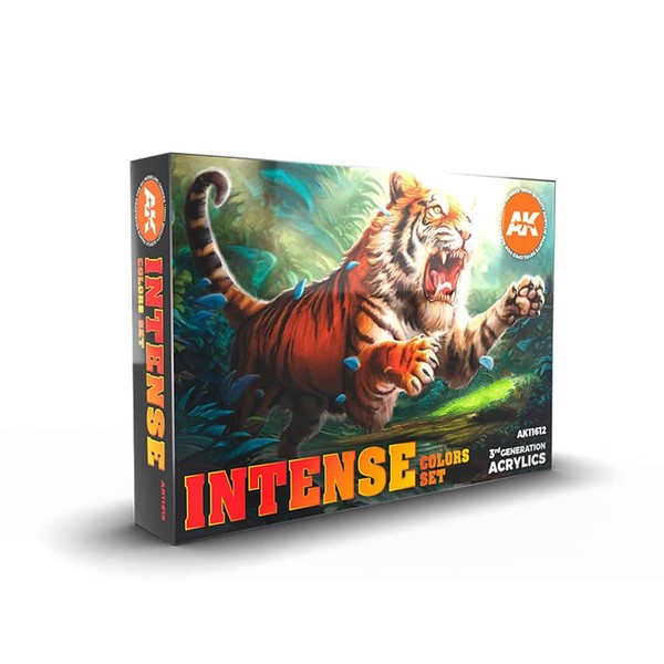 Intense Colours Set - AK Interactive Acrylic 3g Paints- AK11612